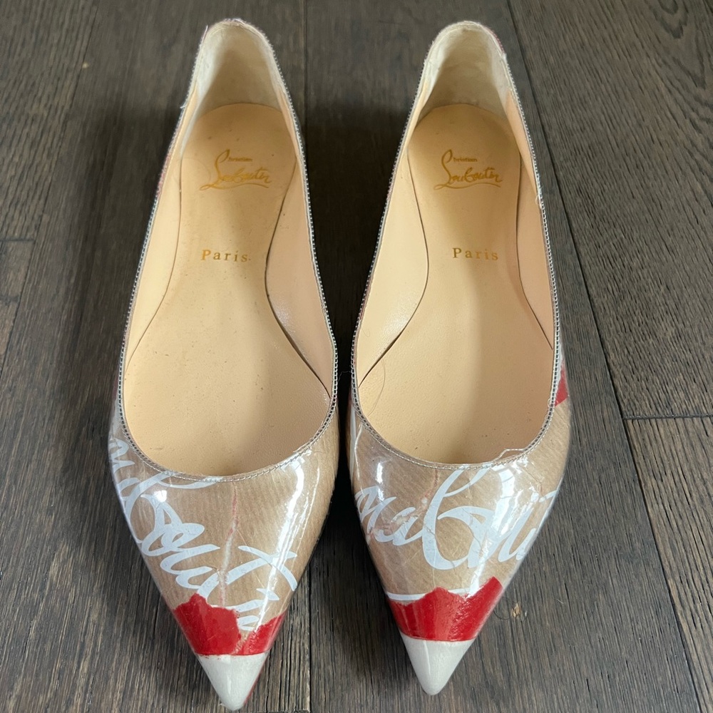 Christian Louboutin PVC Kraft flat